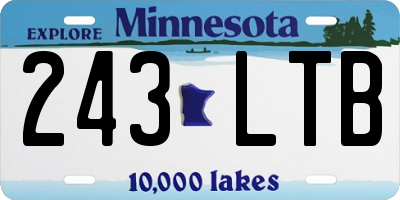 MN license plate 243LTB