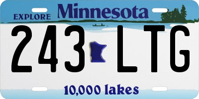 MN license plate 243LTG