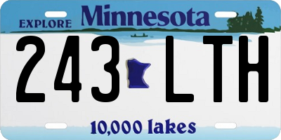 MN license plate 243LTH