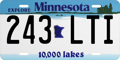 MN license plate 243LTI