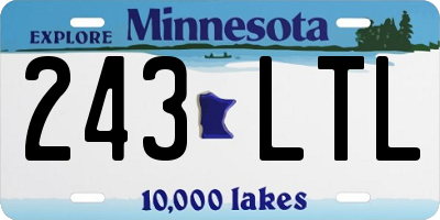 MN license plate 243LTL