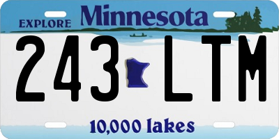 MN license plate 243LTM