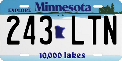 MN license plate 243LTN