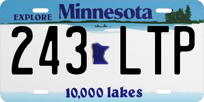MN license plate 243LTP