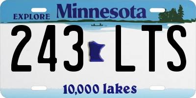 MN license plate 243LTS