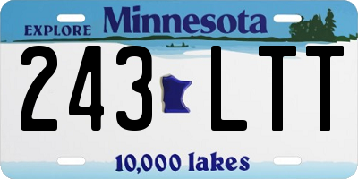 MN license plate 243LTT