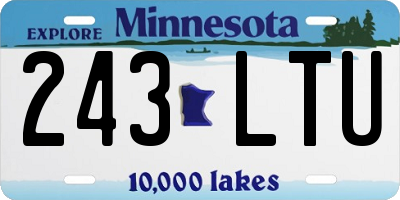MN license plate 243LTU