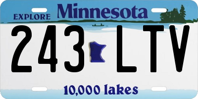 MN license plate 243LTV
