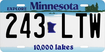 MN license plate 243LTW