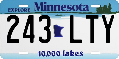MN license plate 243LTY
