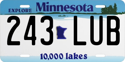 MN license plate 243LUB