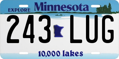 MN license plate 243LUG
