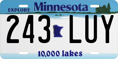 MN license plate 243LUY