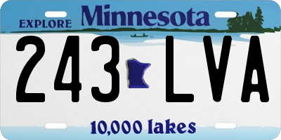 MN license plate 243LVA