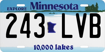 MN license plate 243LVB