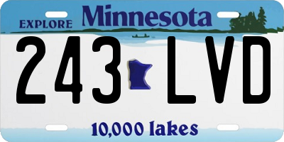 MN license plate 243LVD