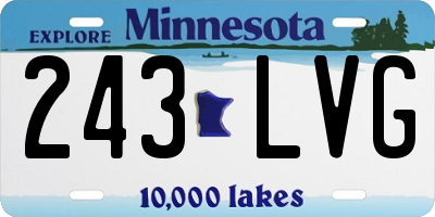 MN license plate 243LVG