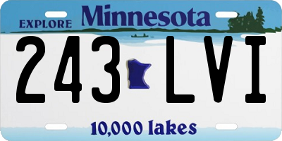 MN license plate 243LVI
