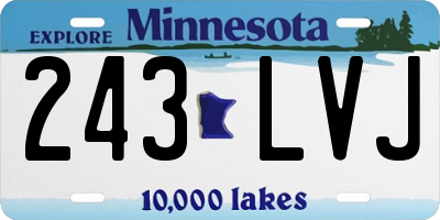 MN license plate 243LVJ