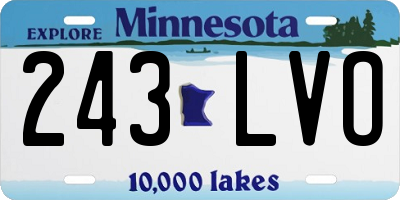 MN license plate 243LVO