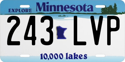 MN license plate 243LVP