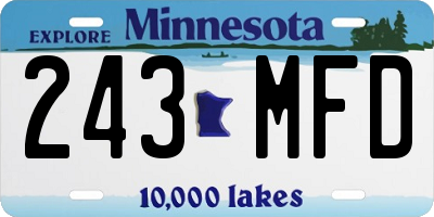 MN license plate 243MFD