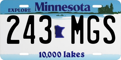 MN license plate 243MGS