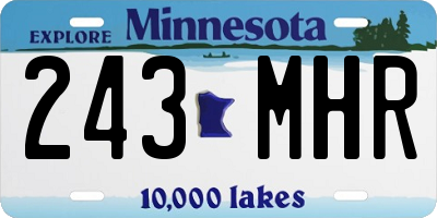 MN license plate 243MHR