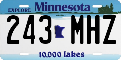 MN license plate 243MHZ