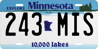 MN license plate 243MIS