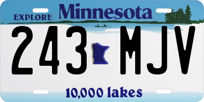 MN license plate 243MJV
