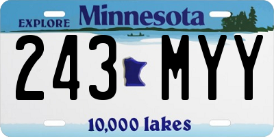 MN license plate 243MYY