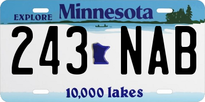 MN license plate 243NAB
