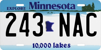 MN license plate 243NAC