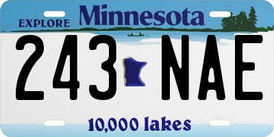 MN license plate 243NAE