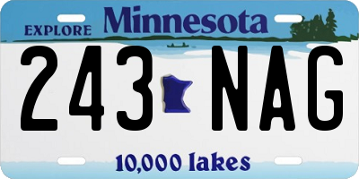MN license plate 243NAG