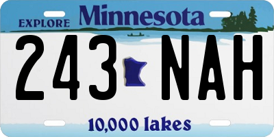 MN license plate 243NAH