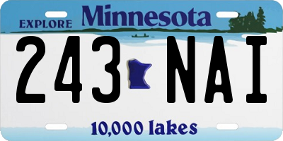 MN license plate 243NAI