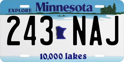 MN license plate 243NAJ