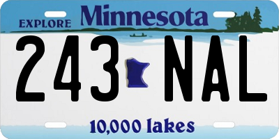 MN license plate 243NAL