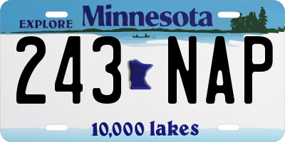 MN license plate 243NAP