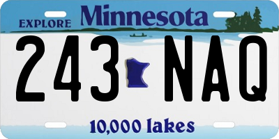 MN license plate 243NAQ