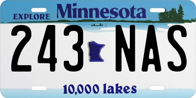 MN license plate 243NAS
