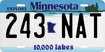 MN license plate 243NAT