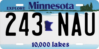 MN license plate 243NAU