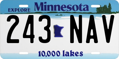 MN license plate 243NAV
