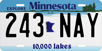 MN license plate 243NAY