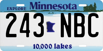 MN license plate 243NBC