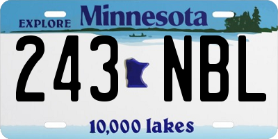 MN license plate 243NBL