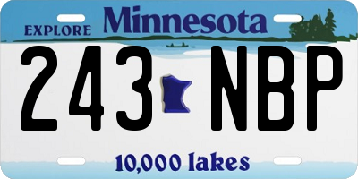 MN license plate 243NBP